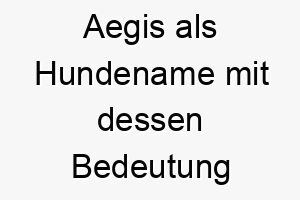 aegis als hundename mit dessen bedeutung 2 17265