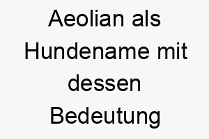 aeolian als hundename mit dessen bedeutung 17266