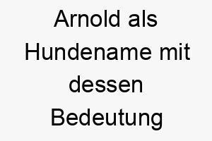 arnold als hundename mit dessen bedeutung 16984