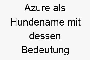 azure als hundename mit dessen bedeutung 2 17258