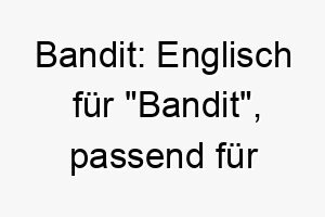 bandit englisch fuer bandit passend fuer einen frechen oder ungezogenen hund 17396