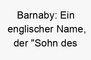 barnaby ein englischer name der sohn des trostes bedeutet passend fuer einen sehr troestenden und liebevollen hund 17375