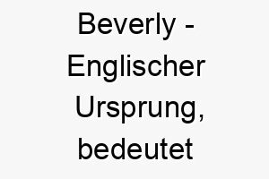 beverly englischer ursprung bedeutet biberwiese bedeutung als hundename fuer einen aktiven lebhaften hund 12738