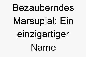 bezauberndes marsupial ein einzigartiger name fuer einen aussergewoehnlichen herzlichen hund 22848