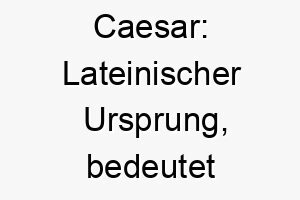 caesar lateinischer ursprung bedeutet langhaarig 17685