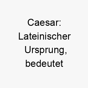 caesar lateinischer ursprung bedeutet langhaarig 17685