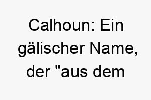 calhoun ein gaelischer name der aus dem schmalen wald bedeutet passend fuer einen hund der das laufen und spielen im wald liebt 17724