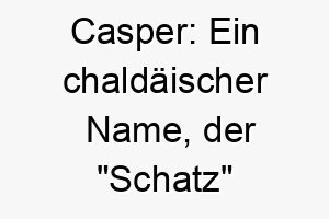 casper ein chaldaeischer name der schatz bedeutet passend fuer einen hund der ein besonderer schatz fuer seine familie ist 17896