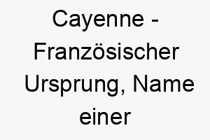 cayenne franzoesischer ursprung name einer scharfen paprikasorte bedeutung als hundename fuer einen lebhaften energischen hund 13578