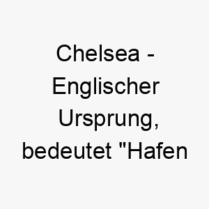 chelsea englischer ursprung bedeutet hafen fuer kalk oder kreide bedeutung als hundename fuer einen starken zuverlaessigen hund 13326