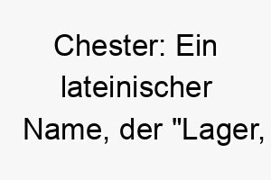 chester ein lateinischer name der lager festung bedeutet ein passender name fuer einen beschuetzenden wachsamen hund 17717