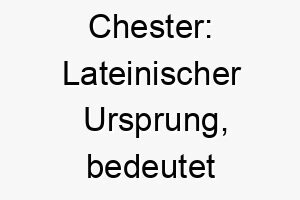 chester lateinischer ursprung bedeutet festung lager gut fuer einen schuetzenden hund 17672