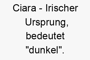 ciara irischer ursprung bedeutet dunkel bedeutung als hundename fuer einen dunklen mysterioesen hund 13352