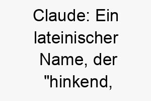 claude ein lateinischer name der hinkend stotternd bedeutet koennte fuer einen hund mit besonderen beduerfnissen passen 17925