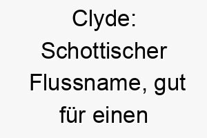 clyde schottischer flussname gut fuer einen wasserliebenden hund 17681