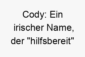 cody ein irischer name der hilfsbereit bedeutet passend fuer einen zuverlaessigen freundlichen hund 17737