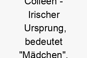 colleen irischer ursprung bedeutet maedchen bedeutung als hundename fuer einen jungen oder unschuldigen hund 13360