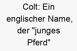 colt ein englischer name der junges pferd bedeutet koennte fuer einen jungen energischen hund geeignet sein 17703