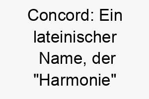 concord ein lateinischer name der harmonie bedeutet ideal fuer einen friedlichen gutmuetigen hund 17947