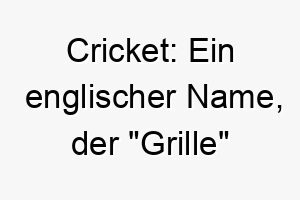 cricket ein englischer name der grille bedeutet perfekt fuer einen kleinen lebhaften hund 17946