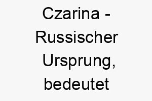 czarina russischer ursprung bedeutet kaiserin bedeutung als hundename fuer einen noblen kaiserlichen hund 13530