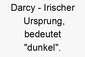 darcy irischer ursprung bedeutet dunkel bedeutung als hundename fuer einen mysterioesen dunkel gefaerbten hund 13734