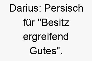 darius persisch fuer besitz ergreifend gutes ein wuerdevoller name fuer einen edlen hund 17989