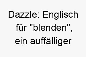 dazzle englisch fuer blenden ein auffaelliger name fuer einen hervorragenden hund 1266