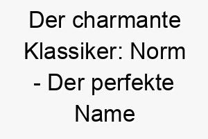 der charmante klassiker norm der perfekte name fuer deinen treuen fellfreund 23279