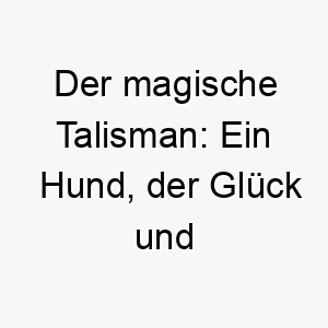 der magische talisman ein hund der glueck und liebe bringt 26263