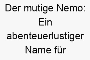 der mutige nemo ein abenteuerlustiger name fuer hunde 23176