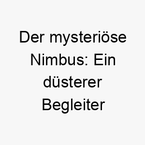 der mysterioese nimbus ein duesterer begleiter mit lateinischem namen 23101