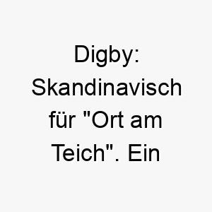 digby skandinavisch fuer ort am teich ein toller name fuer einen hund der gerne im wasser spielt 17999