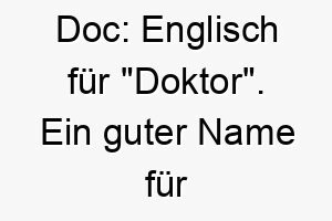 doc englisch fuer doktor ein guter name fuer einen klugen und aufmerksamen hund 17977