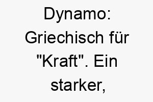 dynamo griechisch fuer kraft ein starker energiegeladener name fuer einen aktiven hund 17987