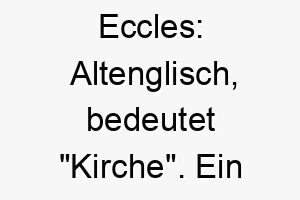 eccles altenglisch bedeutet kirche ein spiritueller name fuer einen hund der ruhe und frieden bringt 18712