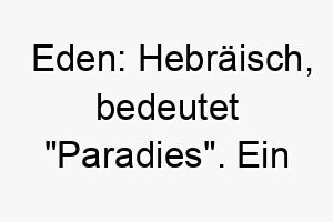 eden hebraeisch bedeutet paradies ein schoener name fuer einen hund der einfach himmlisch ist 18661