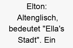 elton altenglisch bedeutet ellas stadt ein schicker name perfekt fuer einen eleganten hund 18719