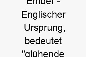 ember englischer ursprung bedeutet gluehende kohle bedeutung als hundename fuer einen leidenschaftlichen gluehenden hund 13962