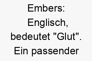 embers englisch bedeutet glut ein passender name fuer einen hund mit einer leidenschaftlichen oder feurigen persoenlichkeit 18870