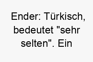 ender tuerkisch bedeutet sehr selten ein einzigartiger name fuer einen unverwechselbaren hund 18839