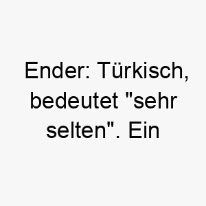 ender tuerkisch bedeutet sehr selten ein einzigartiger name fuer einen unverwechselbaren hund 18839