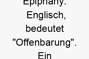 epiphany englisch bedeutet offenbarung ein einzigartiger name fuer einen hund mit einer auffaelligen oder eindrucksvollen persoenlichkeit 18842