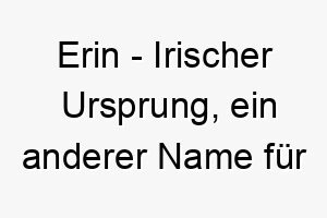 erin irischer ursprung ein anderer name fuer irland bedeutung als hundename fuer einen starken robusten hund 13974