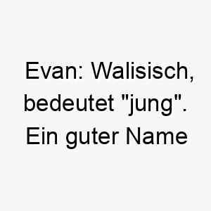 evan walisisch bedeutet jung ein guter name fuer einen welpen oder einen jugendlichen hund 18846