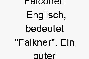 falconer englisch bedeutet falkner ein guter name fuer einen hund mit scharfem instinkt und schneller reaktionsfaehigkeit 19182