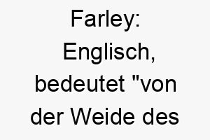 farley englisch bedeutet von der weide des bullen ein geeigneter name fuer einen hund mit einer starken und robusten physik 19151