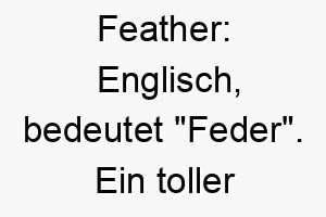 feather englisch bedeutet feder ein toller name fuer einen leichten eleganten hund 19121