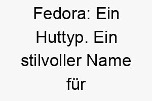 fedora ein huttyp ein stilvoller name fuer einen hund mit viel charakter und stil 19453