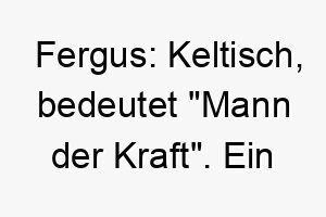 fergus keltisch bedeutet mann der kraft ein grossartiger name fuer einen starken und kraeftigen hund 19091